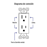 Placa Armada con Contacto Duplex en Color Blanco