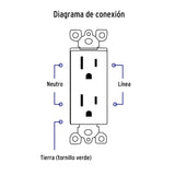 Placa Armada con Contacto Duplex en Color Blanco