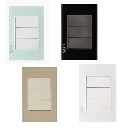 Placa Ciega Disponible en Color Blanco, Marfil, Menta y Negro (Modelo a Elegir)