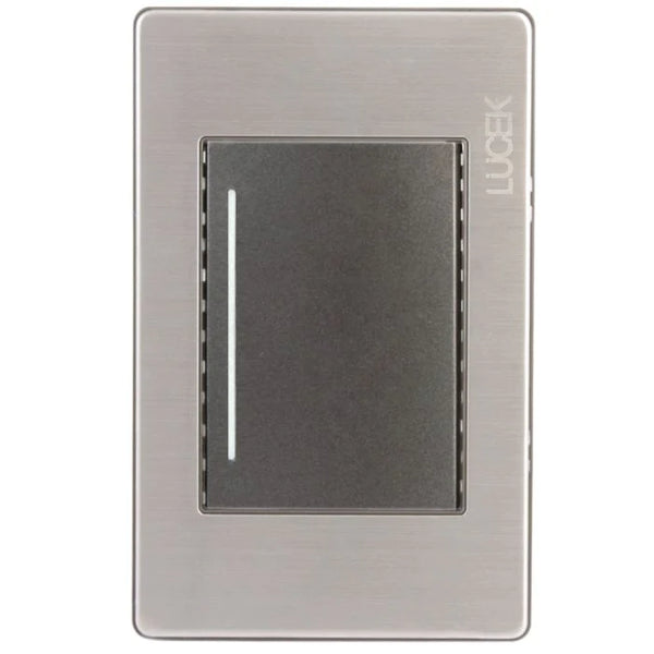 Placa Metálica con 1 Interruptor Sencillo