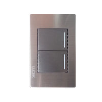 Placa Metálica con 2 Interruptores Sencillos
