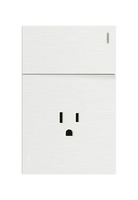 Placa Plana con 1 Interruptor Sencillo y 1 Contacto en Color Blanco