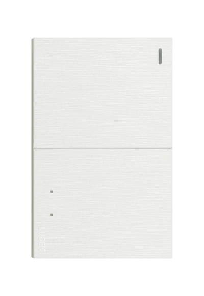Placa Plana con 2 Interruptores Sencillos en Color Blanco