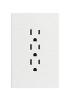 Placa Plana con 3 Contactos en Color Blanco