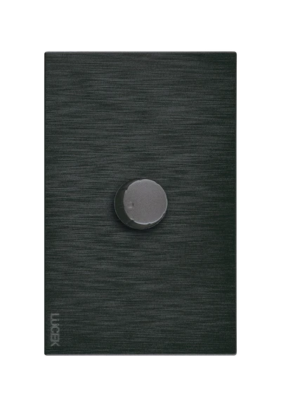 Placa Plana con Dimmer en Color Negro