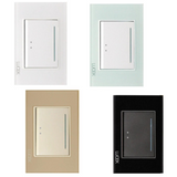 Placa con 1 Interruptor Escalera Disponible en Color Blanco, Marfil, Menta y Negro (Modelo a Elegir)