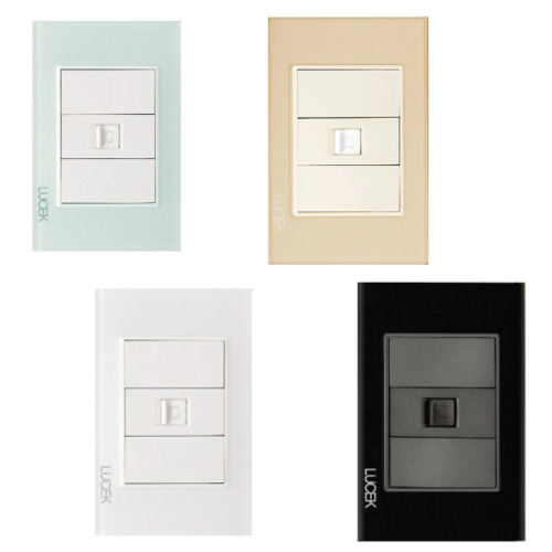 Placa con Conexión a Internet Disponible en Color Blanco, Marfil, Menta y Negro (Modelo a Elegir)