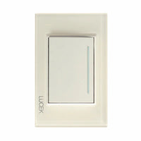 Placa con Interruptor Sencillo en Color Hueso Mate