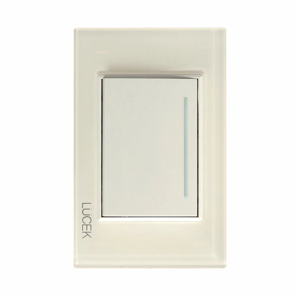 Placa con Interruptor Sencillo en Color Hueso Mate