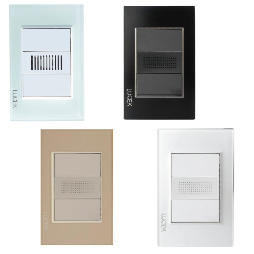 Placa con Zumbador Disponible en Color Blanco, Marfil, Menta y Negro (Modelo a Elegir)