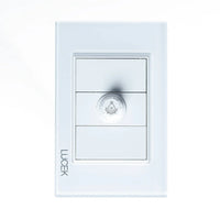 Placa con dimer en color Blanco mate
