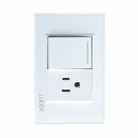 Placa con interruptor y contacto  de 1.5