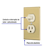 Placa de Aluminio con Interruptor y Contacto