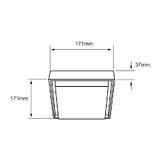 Plafon Cuadrado de 24W para Sobreponer en Acabado Gris con LED Integrado