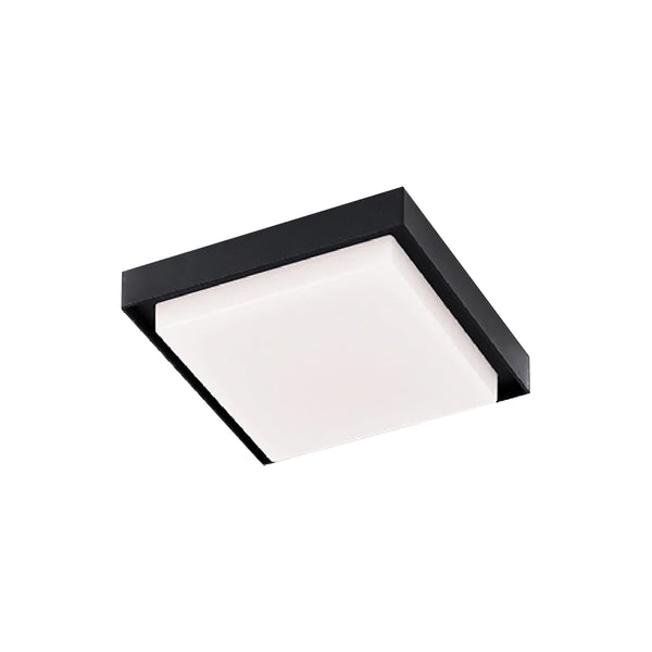 Plafon Cuadrado de 24W para Sobreponer en Acabado Negro con LED Integrado