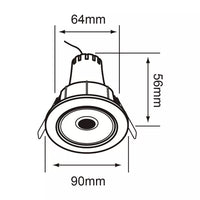 Plafón Dirigible con LED Integrado de 3.5 W en Luz Cálida Acabado Blanco