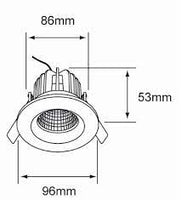 Plafón Dirigible con LED Integrado de 6.5 W en Luz Cálida Acabado Blanco