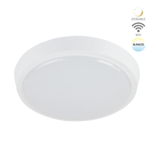 Plafón Inteligente WIFI de Sobreponer en Interior de 20 W Acabado Blanco