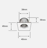 Plafón con LED Integrado de 4 W en Luz Cálida Acabado Blanco