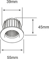 Plafón con LED Integrado de 4 W en Luz Cálida Acabado Blanco