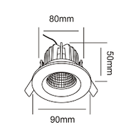 Plafón con LED Integrado de 6.5 W en Luz Cálida Acabado Blanco