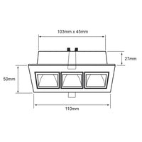 Plafón con LED Integrado de 7 W en Luz Cálida Acabado Blanco