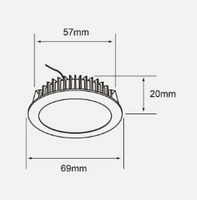 Plafón de Empotrar con LED de 4.5 W Integrado en Luz Cálida Acabado Blanco