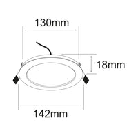 Plafón de Empotrar en Techo Luz Neutra de 9 W Acabado Blanco