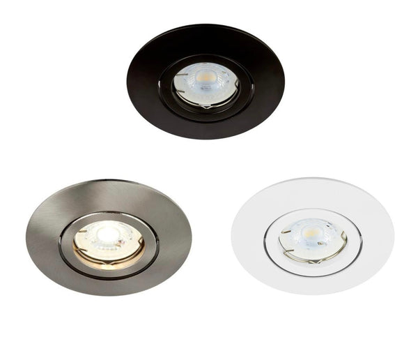 Plafon de Techo Uso Interior Disponible en Color Negro, Blanco y Satinado (Modelo a Elegir)