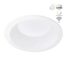 Plafon inteligente para uso interior en acabado Blanco para un foco con LED integrado