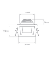 Plafón para Empotrar en Techo Luz Seleccionable de 12W Acabado Blanco