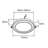 Plafón para Empotrar en Techo Luz Selecionable de 16 W Acabado Blanco