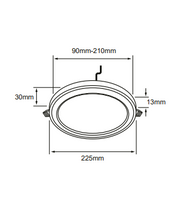 Plafón para Empotrar en Techo Luz Selecionable de 24W Acabado Blanco