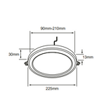 Plafón para Empotrar en Techo Luz Selecionable de 24W Acabado Blanco