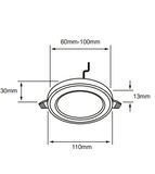 Plafón para Empotrar en Techo con Luz Seleccionable de 9 W Acabado Blanco