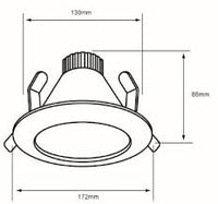 Plafon para uso exterior en terminado satinado con LED integrado