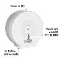 Portarollo Junior de ABS en Color Blanco