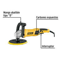 Pulidora Velocidad Variable 7" 1,200W, Con Accesorios