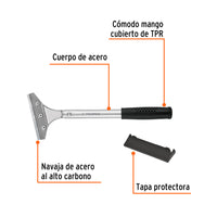 Raspador de Acero con Mango, Navaja de 4"