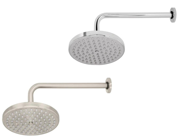 Regaderas de Plato Ancho Redondas 8" Disponible en Color Satin y Cromo (Modelo a Elegir)