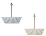 Regaderas de Plato Delgado para Techo Cuadradas 12" Disponible en Color Cromo y Satin (Modelo a Elegir)