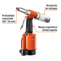 Remachadoras Neumáticas con Capacidad Máxima de 3/16" en Color Naranja