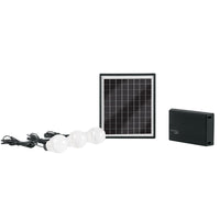 Sistema de Iluminación Solar con 3 Focos LED en Luz Blanca