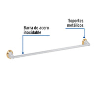 Toalleros de Barra en Acabado Cromo-Oro