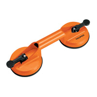 Ventosa de Aluminio para Vidrio, 2 Copas de Succión en Color Naranja