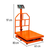 Bascula de Plataforma Plegable Capacidad 500 Kg en Color Naranja