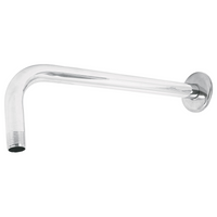 Brazo de Pared para Regadera de 30cm Disponible en Color Negro Mate, Cromo y Satín (Modelo a Elegir)
