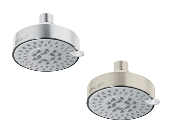 Cabeza de Regadera 4" con 5 Funciones Disponible en Color Cromo y Satin (Modelo a Elegir)