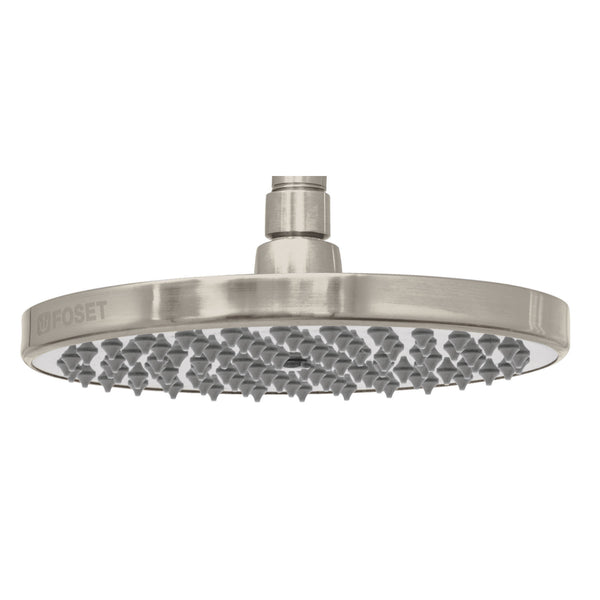 Cabeza de Regadera Plato Ancho 8" Disponible en Color Satin y Cromo (Modelo a Elegir)