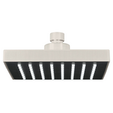 Cabeza de Regadera de ABS 6" Disponible en Color Negro Mate, Cromo y Satín (Modelo a Elegir)